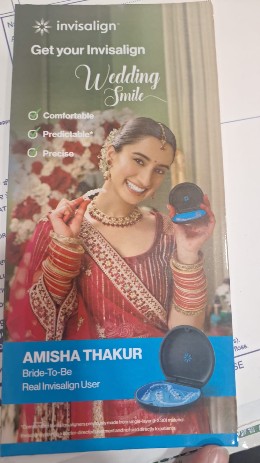 Invisalign wedding smile information featuring a bride-to-be